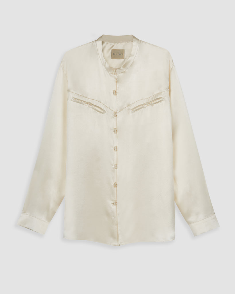 The Pack I CHULA SILK SHIRT IN OFF-WHITE I  House of Curated.