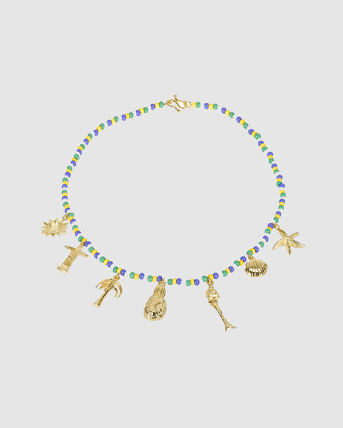 BRASIL BEADS NECKLACE IN GOLD