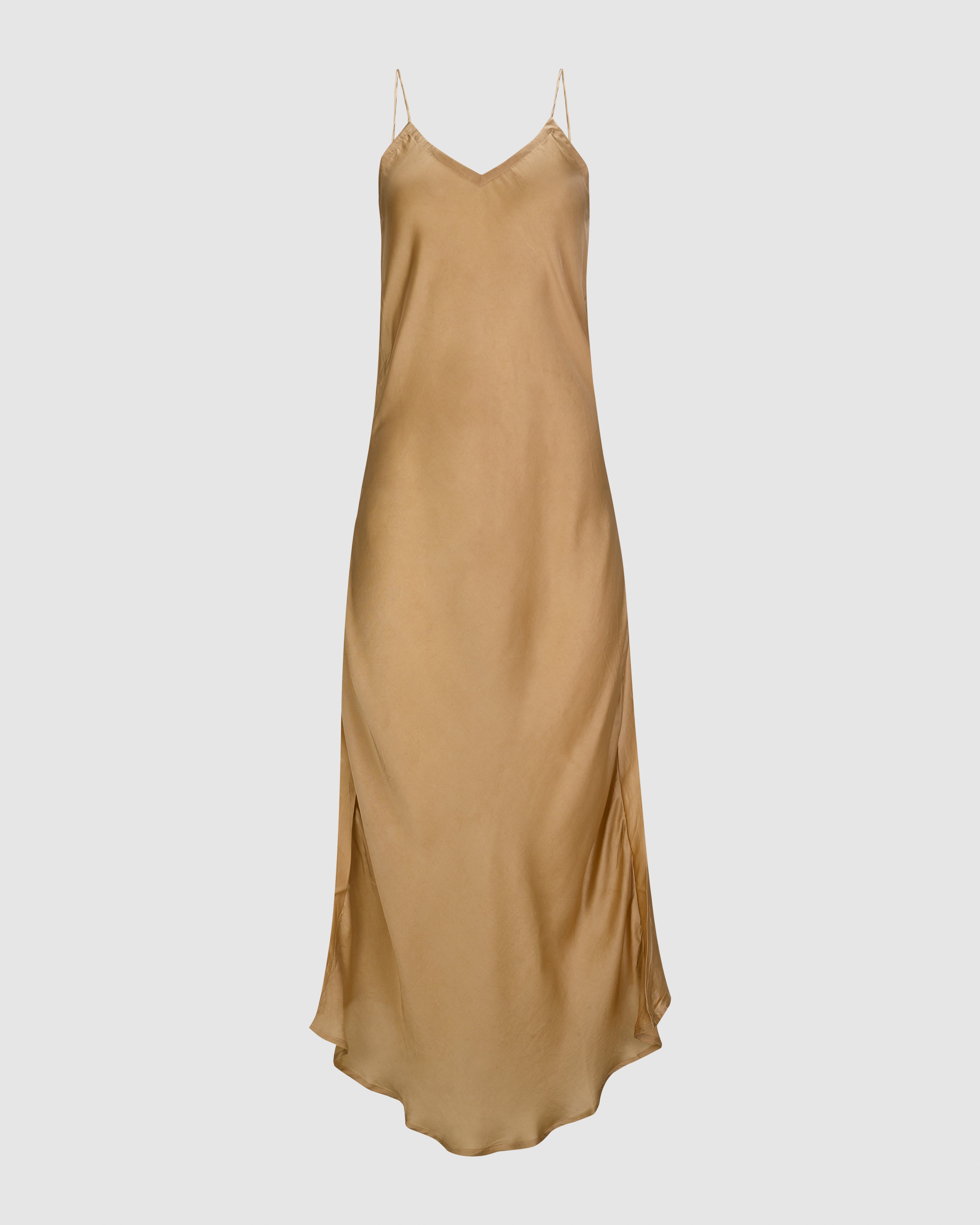 The White Raven I ROSE SILK SLIP DRESS IN GOLD | House of Curated The White Raven I ROSE SILK SLIP DRESS IN GOLD | House of Curated