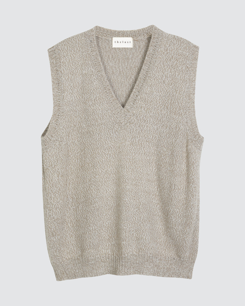 BABY ALPACA VEST IN BEIGE I HOUSE OF CURATED