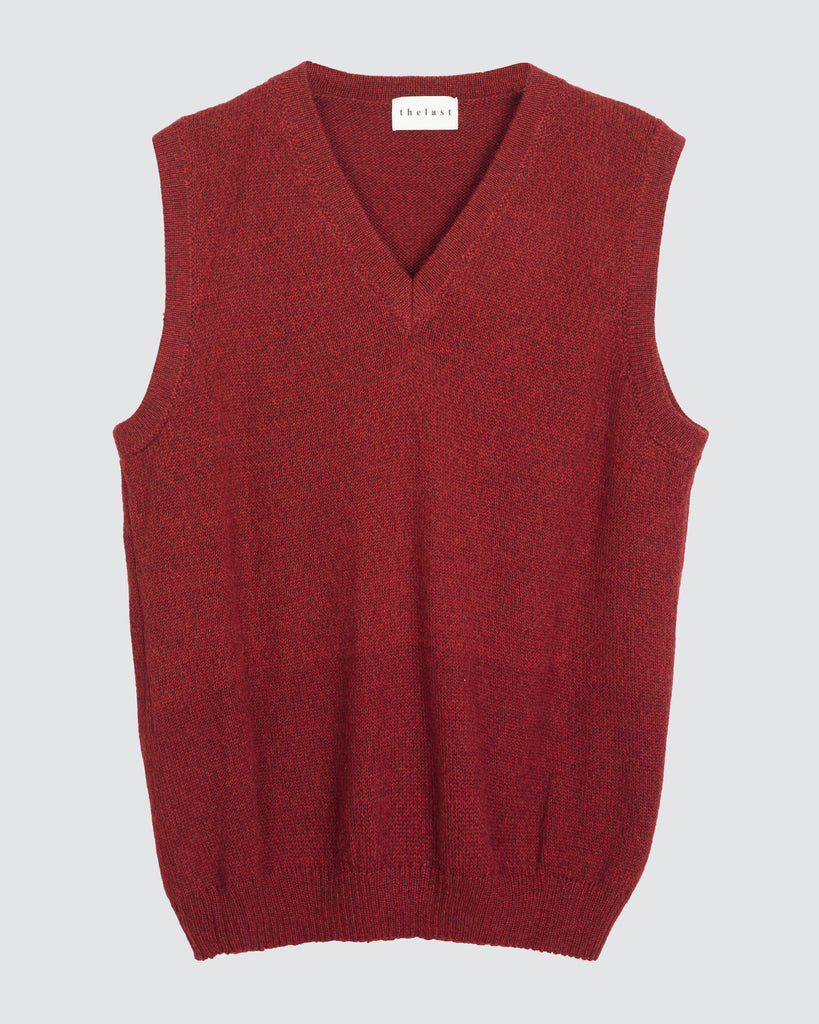 BABY ALPACA VEST IN BURGUNDY I HOUSE OF CURATED