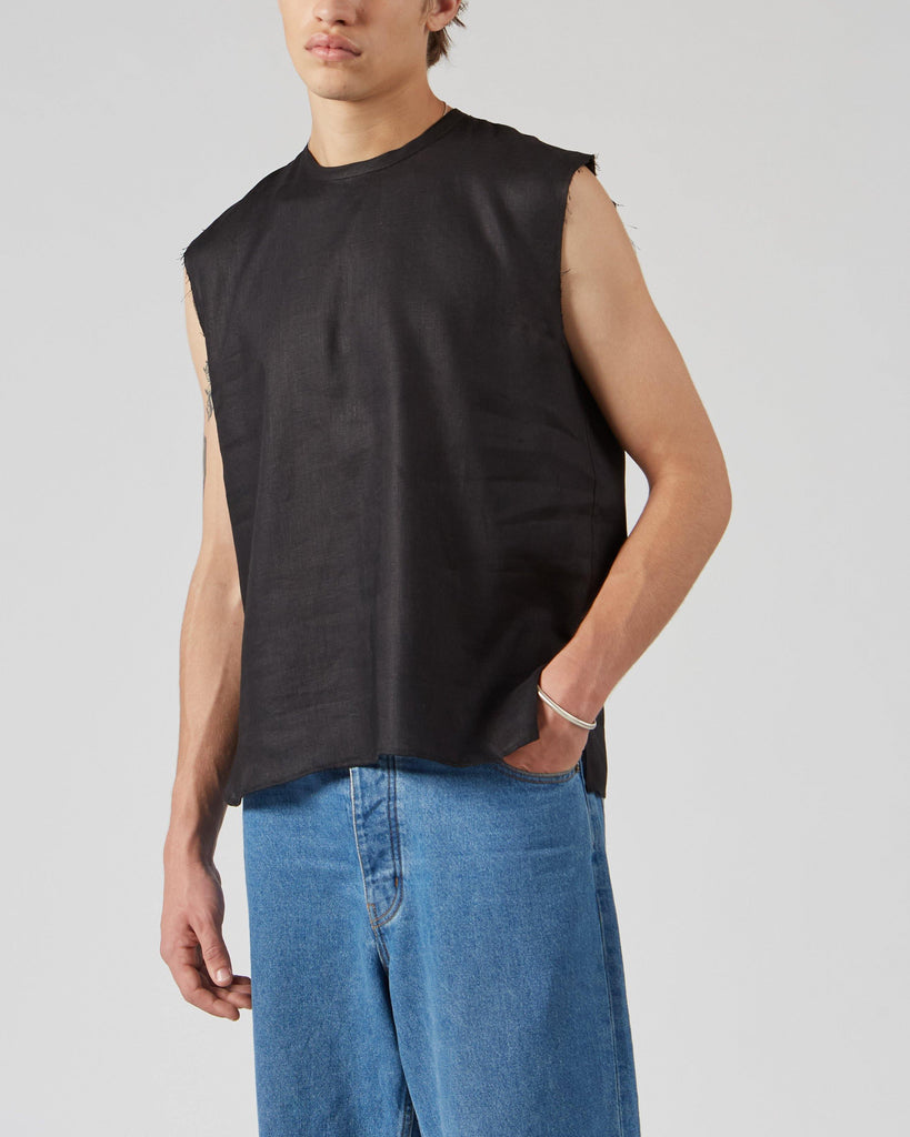 The Pack I CHILE LINEN TOP IN BLACK I  House of Curated.