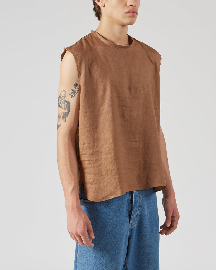 The Pack I CHILE LINEN TOP IN CAMEL I  House of Curated.