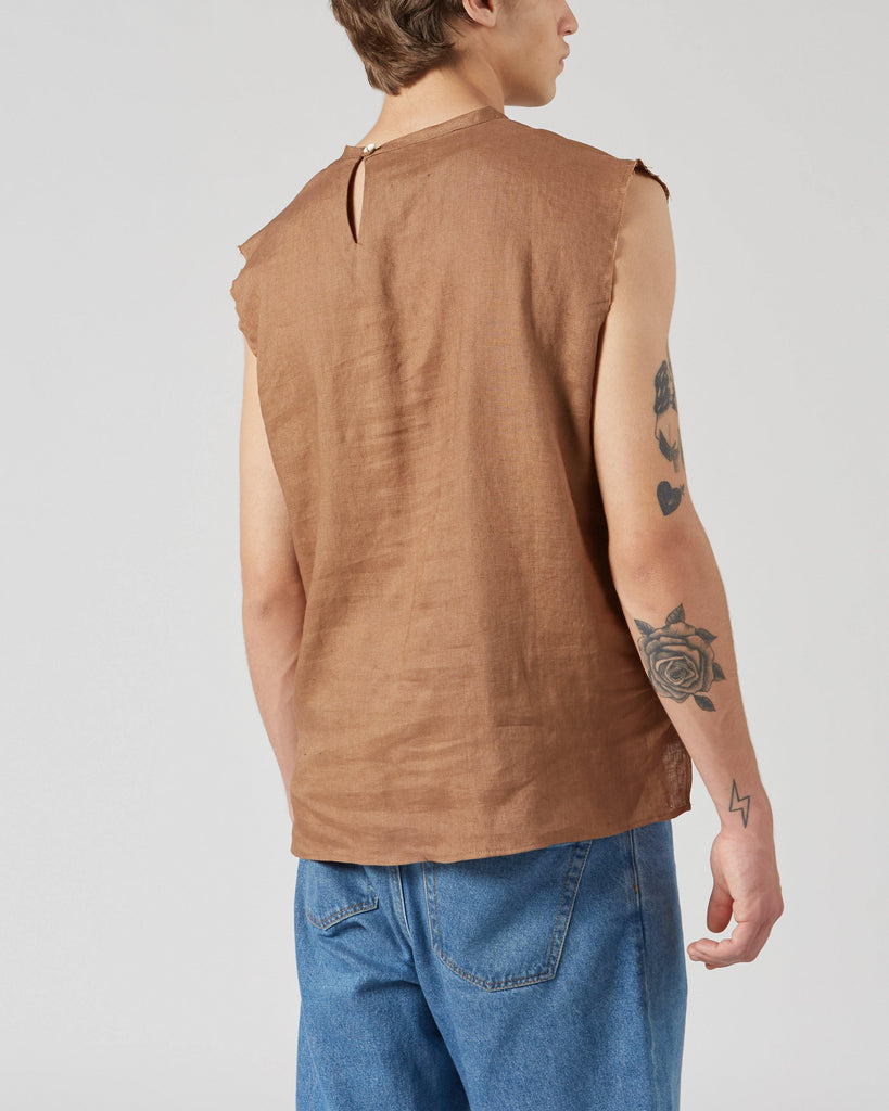The Pack I CHILE LINEN TOP IN CAMEL I  House of Curated.