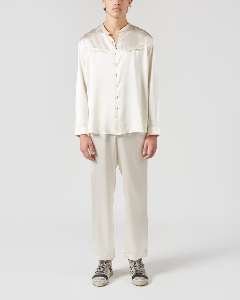 The Pack I CHULA SILK SHIRT IN OFF-WHITE I  House of Curated.