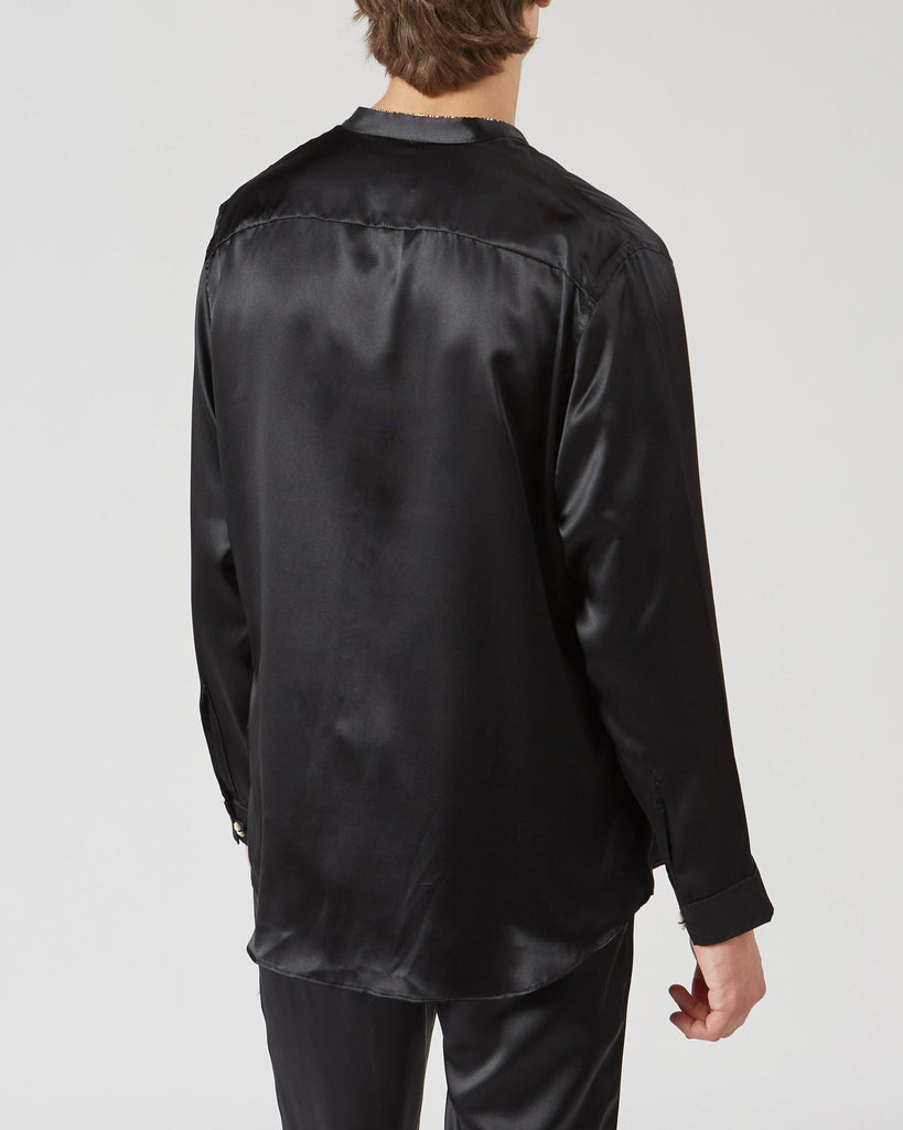 The Pack I CHULA SILK SHIRT IN BLACK I  House of Curated.