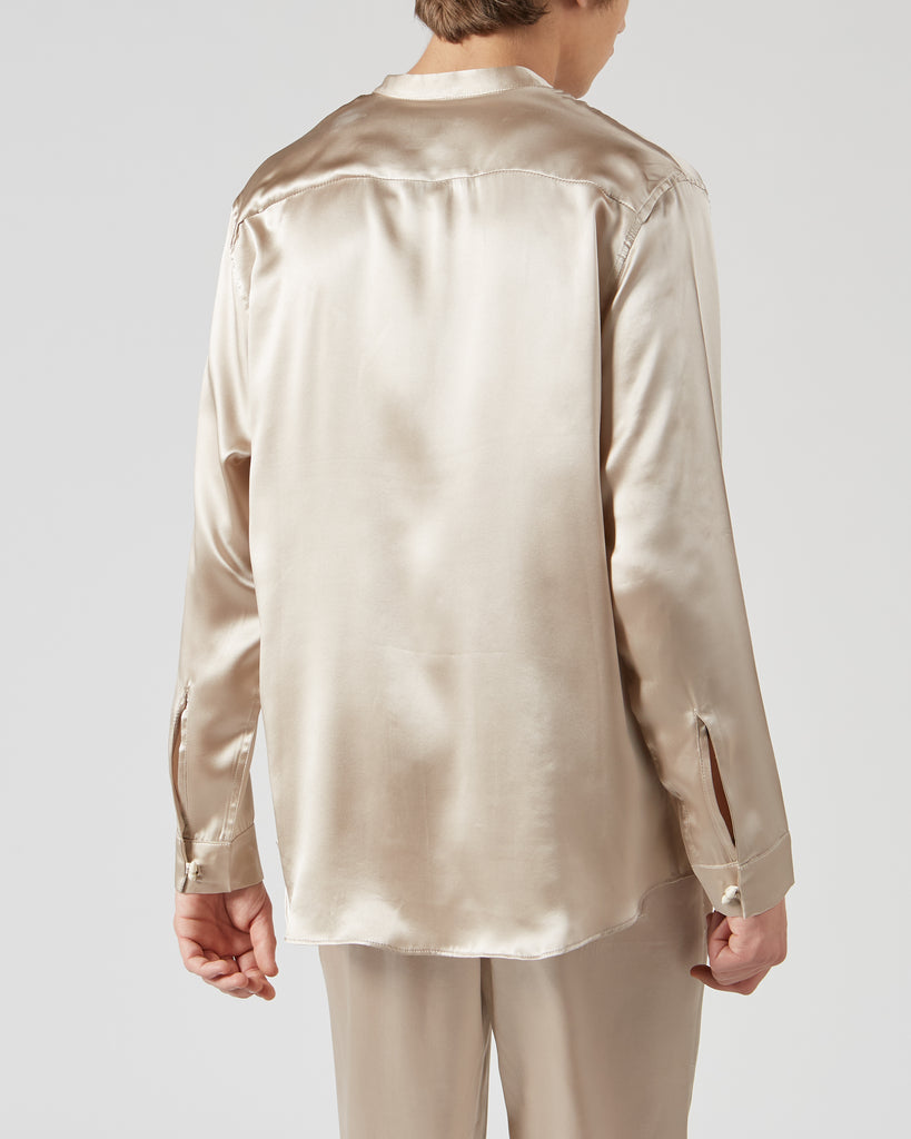 The Pack I CHULA SILK SHIRT IN PEARL I  House of Curated.