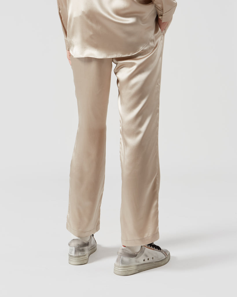 The Pack I RISAS SILK TROUSERS IN PEARL I  House of Curated.