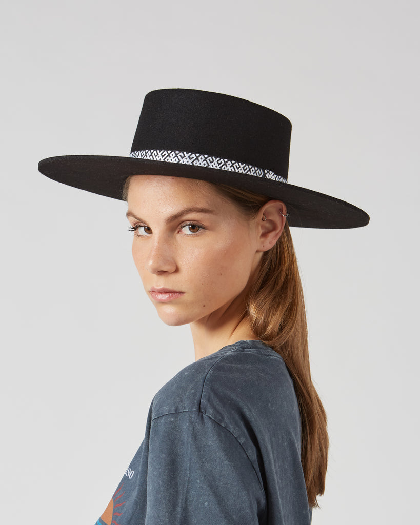 Hurricane I THE LAURA HAT IN BLACK I  House of Curated.