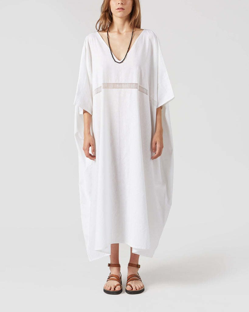 Aguel I AQUITANIA KAFTAN IN WHITE I  House of Curated.