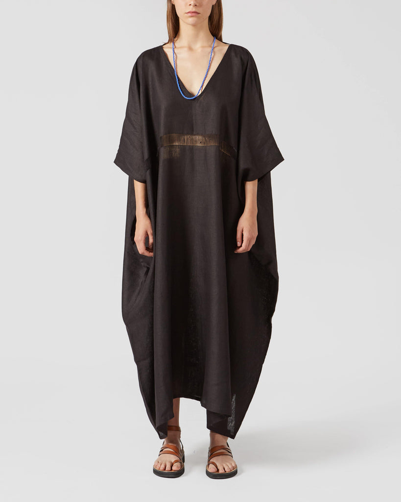 Aguel I AQUITANIA KAFTAN IN BLACK I  House of Curated.