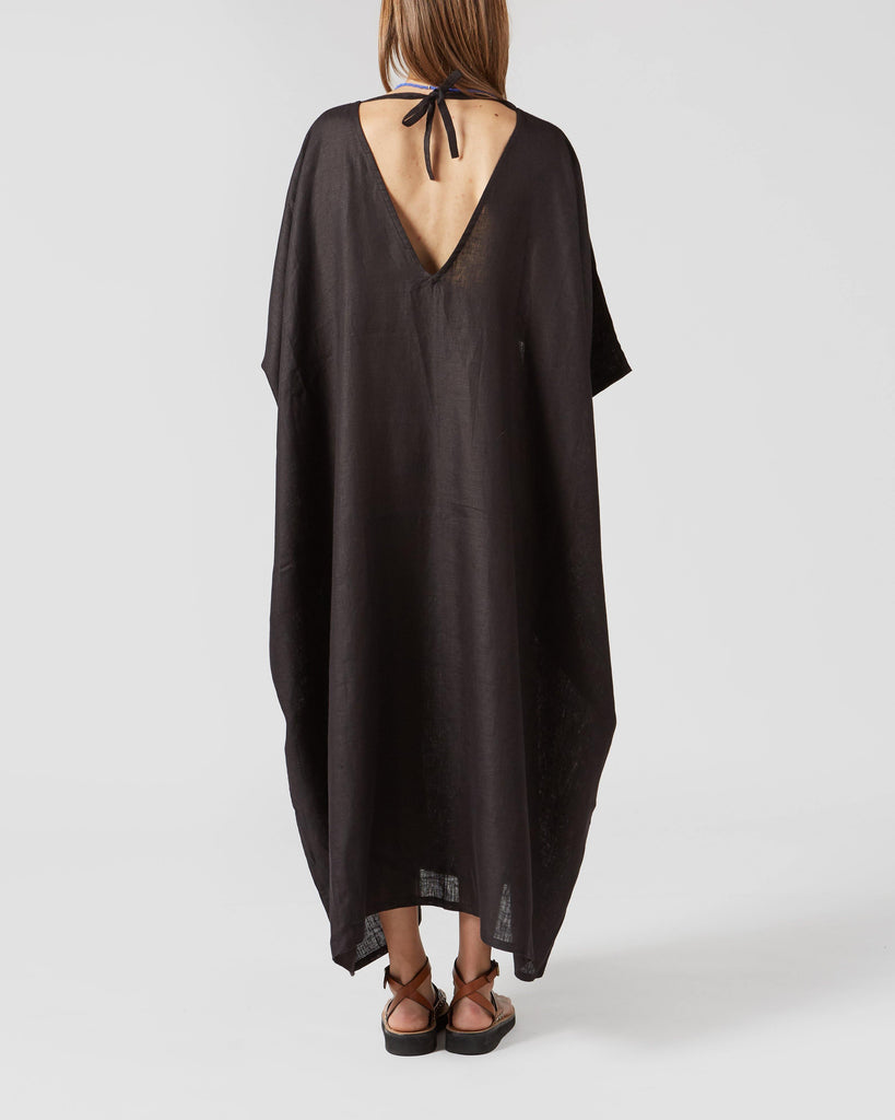 Aguel I AQUITANIA KAFTAN IN BLACK I  House of Curated.