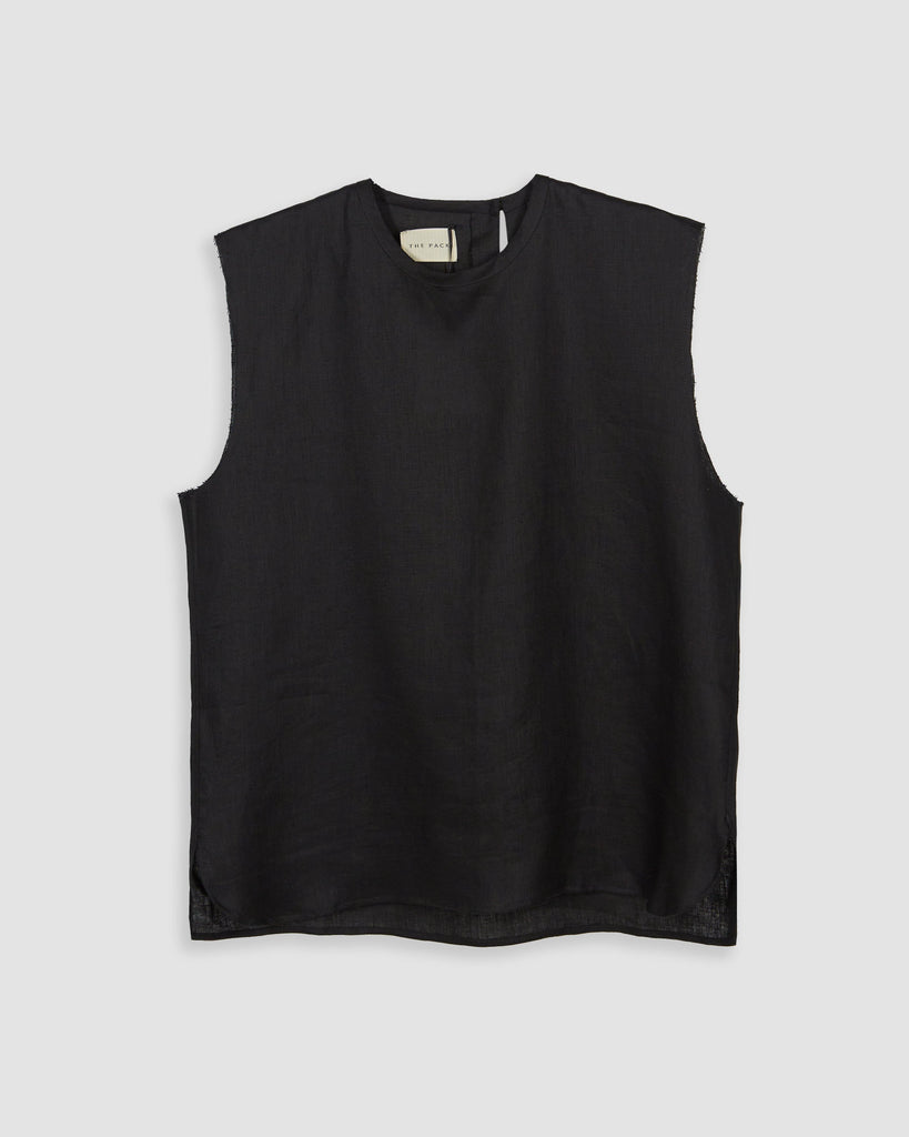 The Pack I CHILE LINEN TOP IN BLACK I  House of Curated.