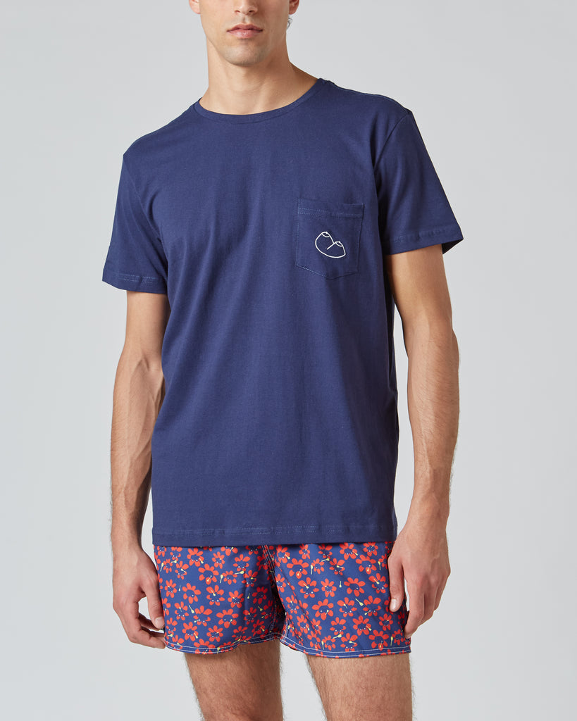 Parioca I TOPLESS T-SHIRT IN NAVY BLUE I  House of Curated.