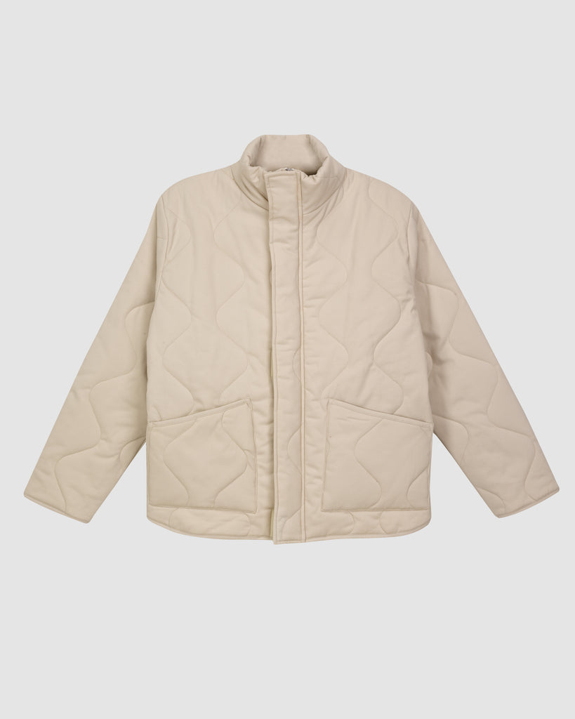 MAHALO QUILTED JACKET IN IVORY I HOUSE OF CURATED