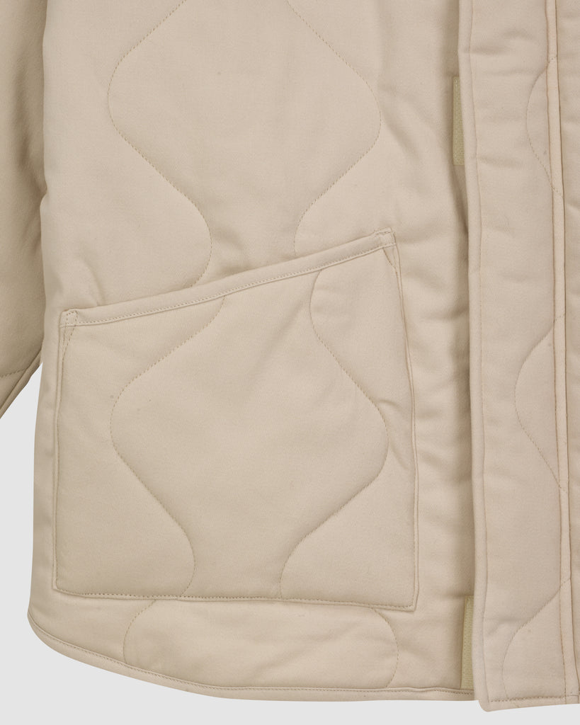 MAHALO QUILTED JACKET IN IVORY DETAIL I HOUSE OF CURATED
