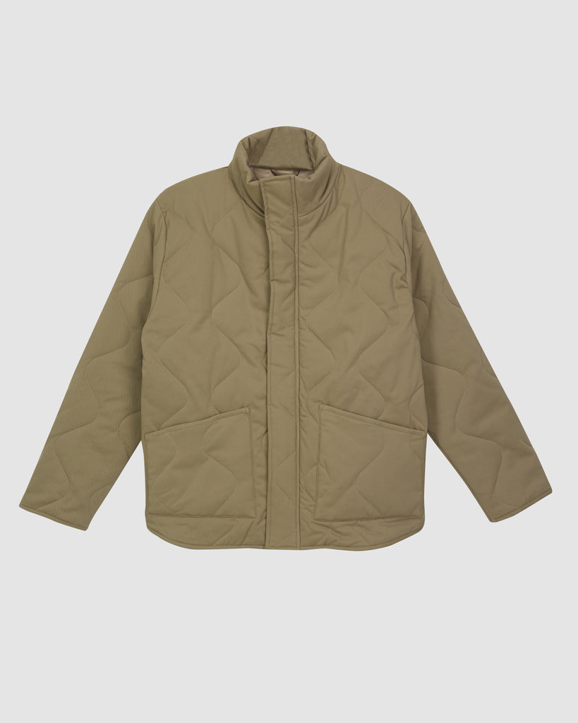MAHALO QUILTED JACKET IN KHAKI I HOUSE OF CURATED