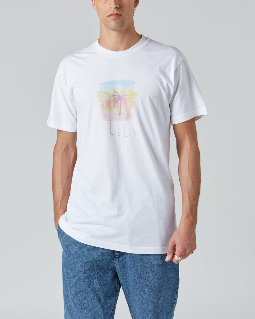 The Silted Company I PALM T-SHIRT IN WHITE I  House of Curated.
